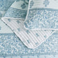 Floral Striped Microfiber Quilt Set - Hermine Collection