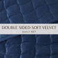 Velvet Box-Stitched Quilt Set - Vivica Collection