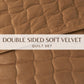 Velvet Box-Stitched Quilt Set - Vivica Collection