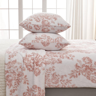 4-Piece Printed Plush Sheet - Velvet Luxe Lattice Collection