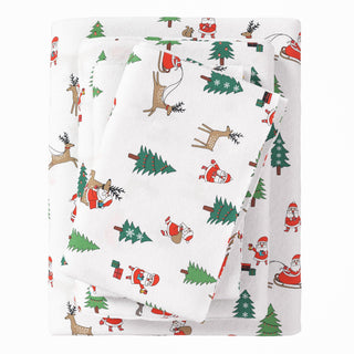 4-Piece Turkish Cotton Christmas Flannel Sheet - Whittaker Collection