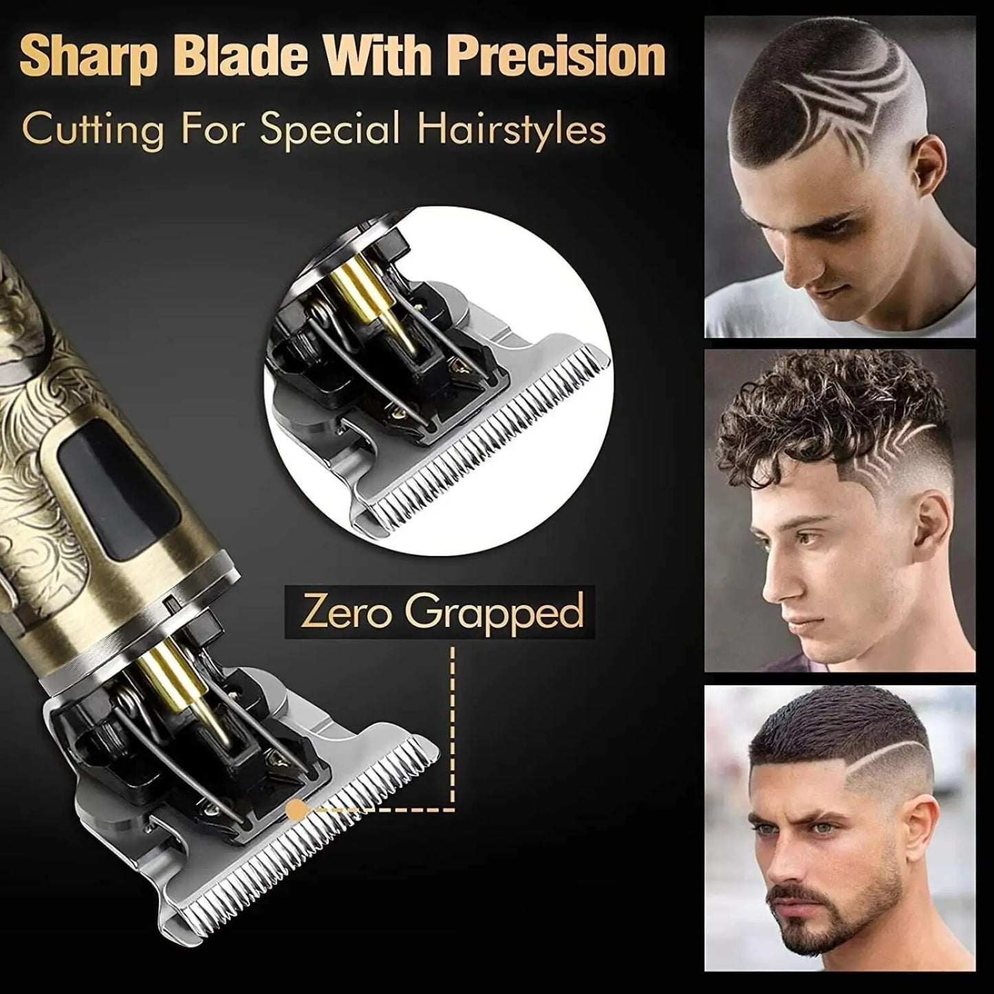 Hair Clippers Professional Gold t Blade Trimmer for Men