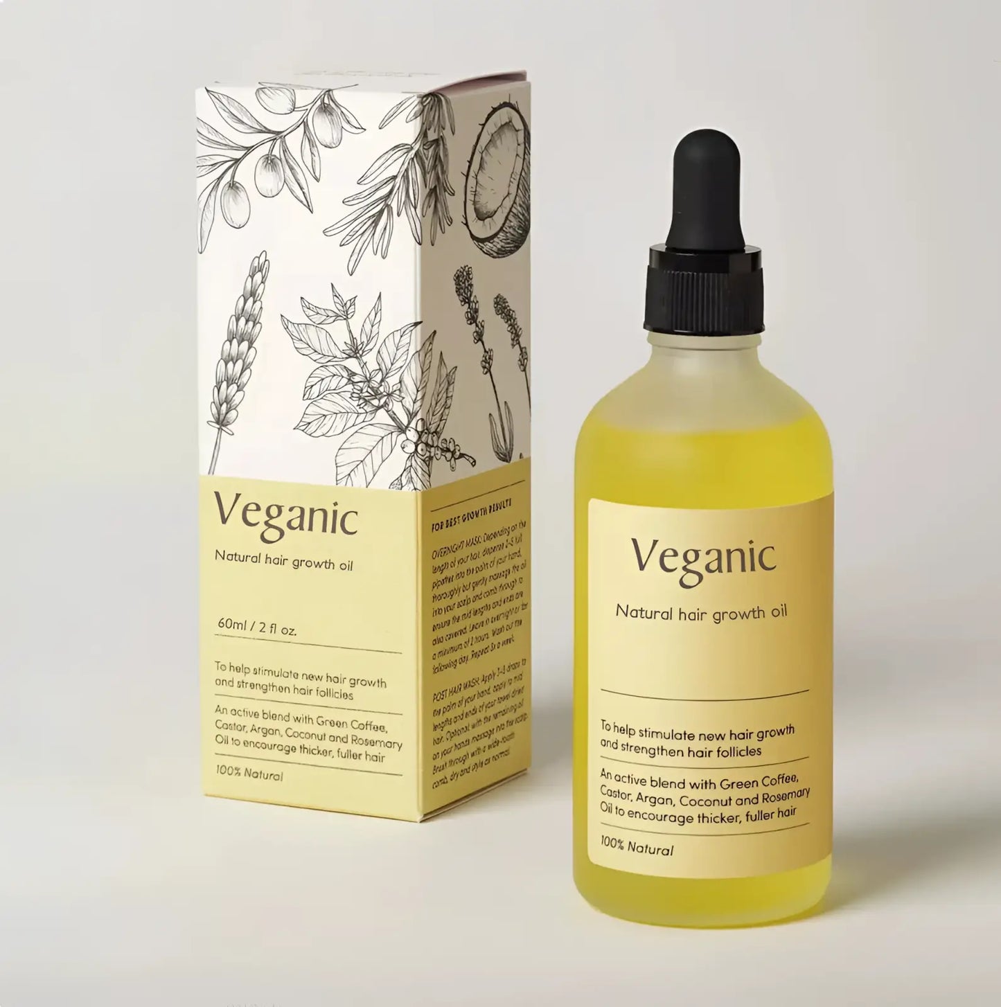 Hair Growth Oil Vegan Natural Essential Treatment