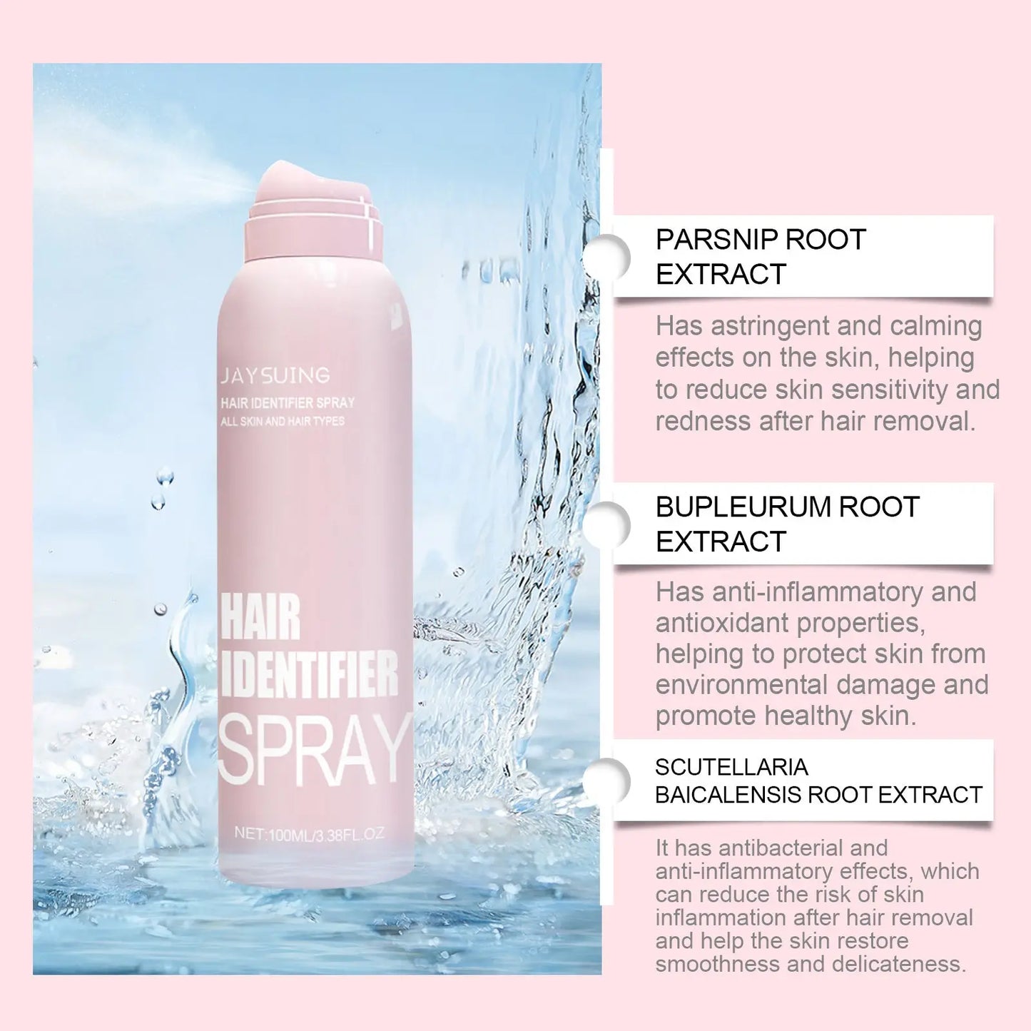 Hair Identifier Spray and Dermaplaning Razor Set