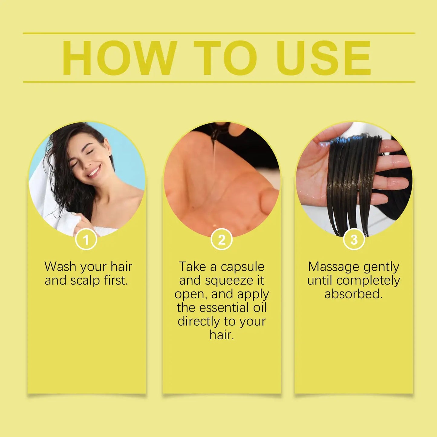 Hair Oil Capsules with Ginseng and Honey Extract