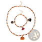 Halloween Ghost and Pumpkin Beaded Jewelry Set