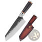 Hammered Stainless Steel Chef Knife Set 5 Piece