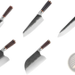 Hammered Stainless Steel Chef Knife Set 5 Piece