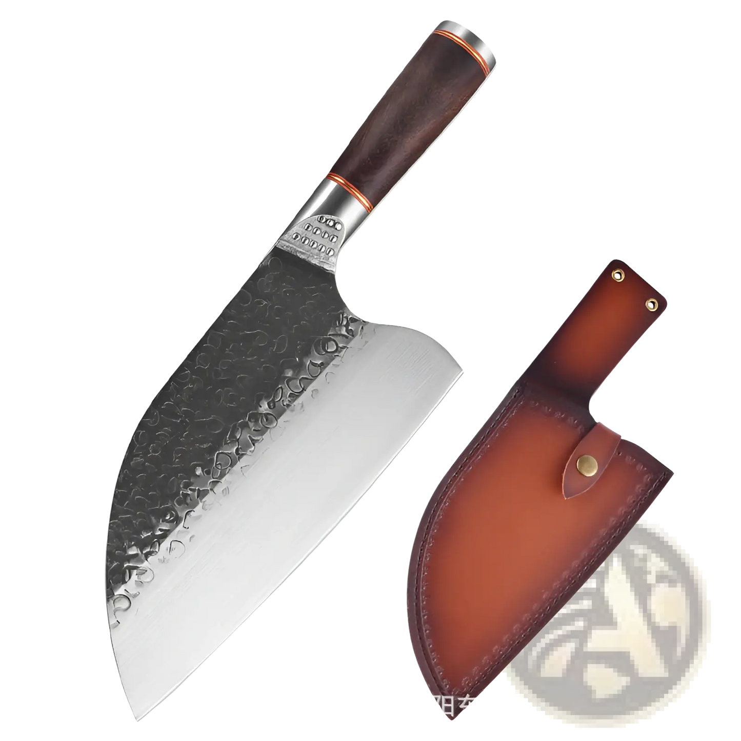 Hammered Stainless Steel Chef Knife Set 5 Piece