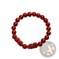 Hand Carved Purple Gold Cinnabar Double Pixiu Bracelet