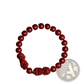 Hand Carved Purple Gold Cinnabar Double Pixiu Bracelet