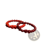 Hand Carved Purple Gold Cinnabar Double Pixiu Bracelet