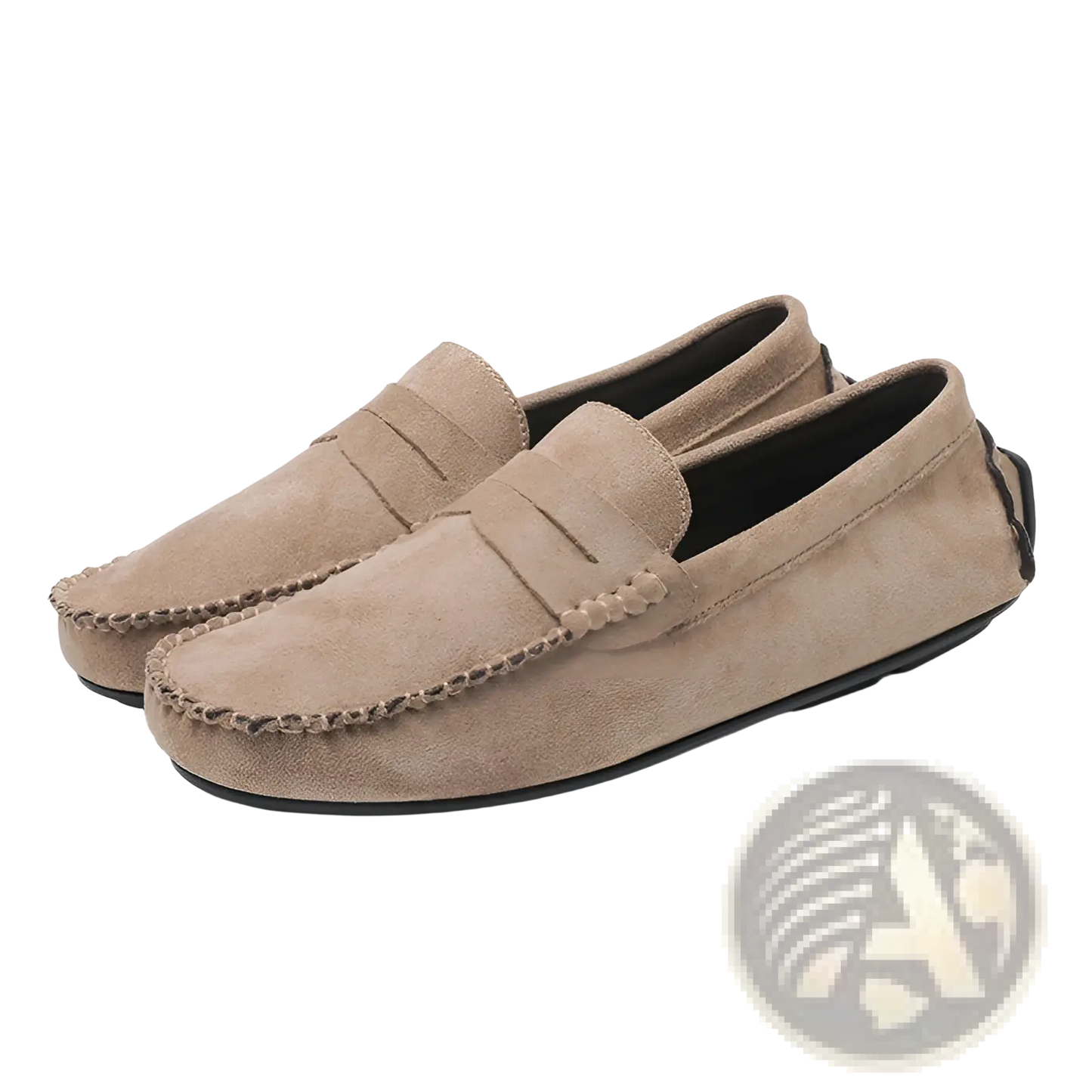 Hand-stitched Suede Loafers Handmade Velvet Shoes