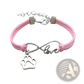 Hand-woven Infinite Love Pet Paw Suede Bracelet
