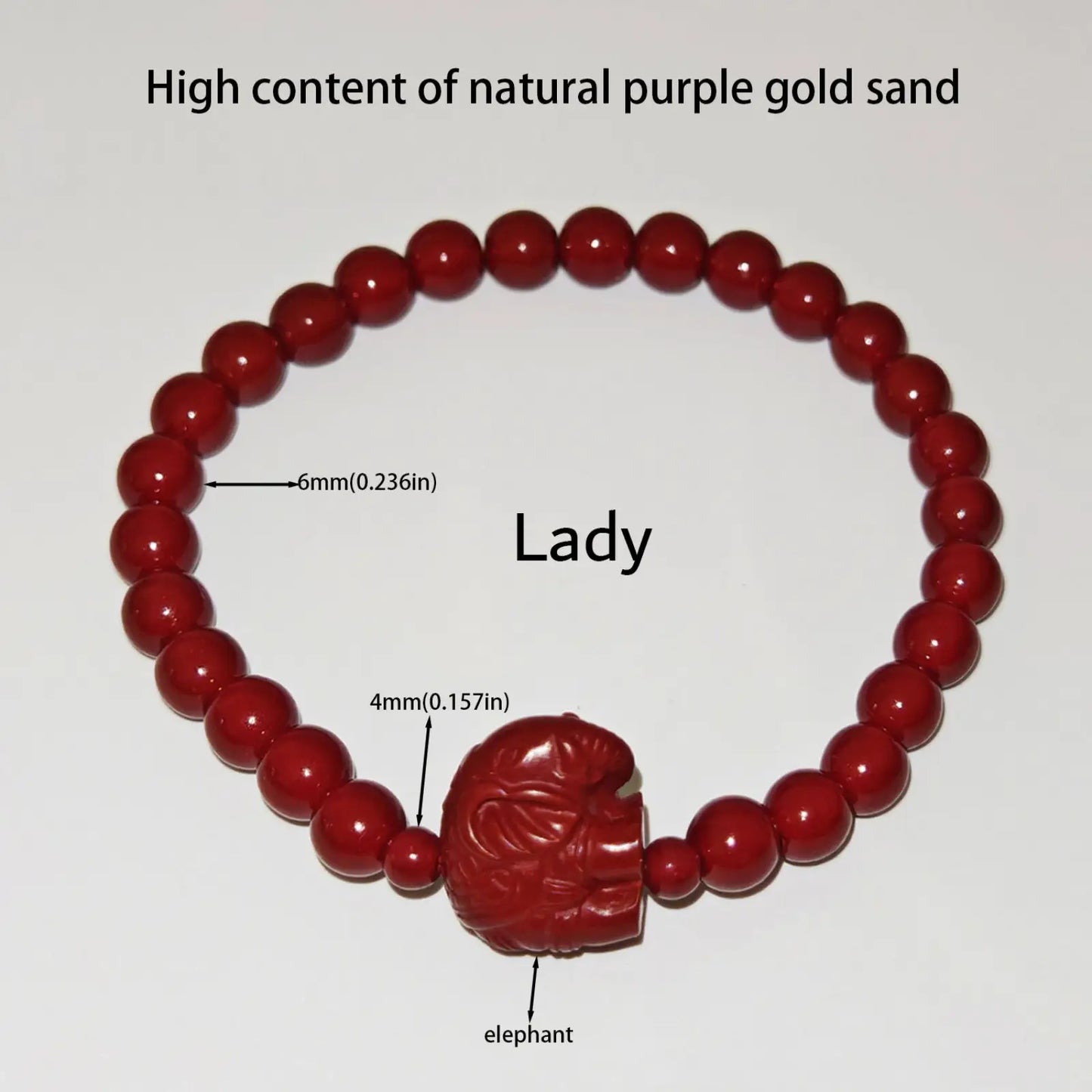Handcrafted Cinnabar Lotus and Calabash Beaded Bracelets