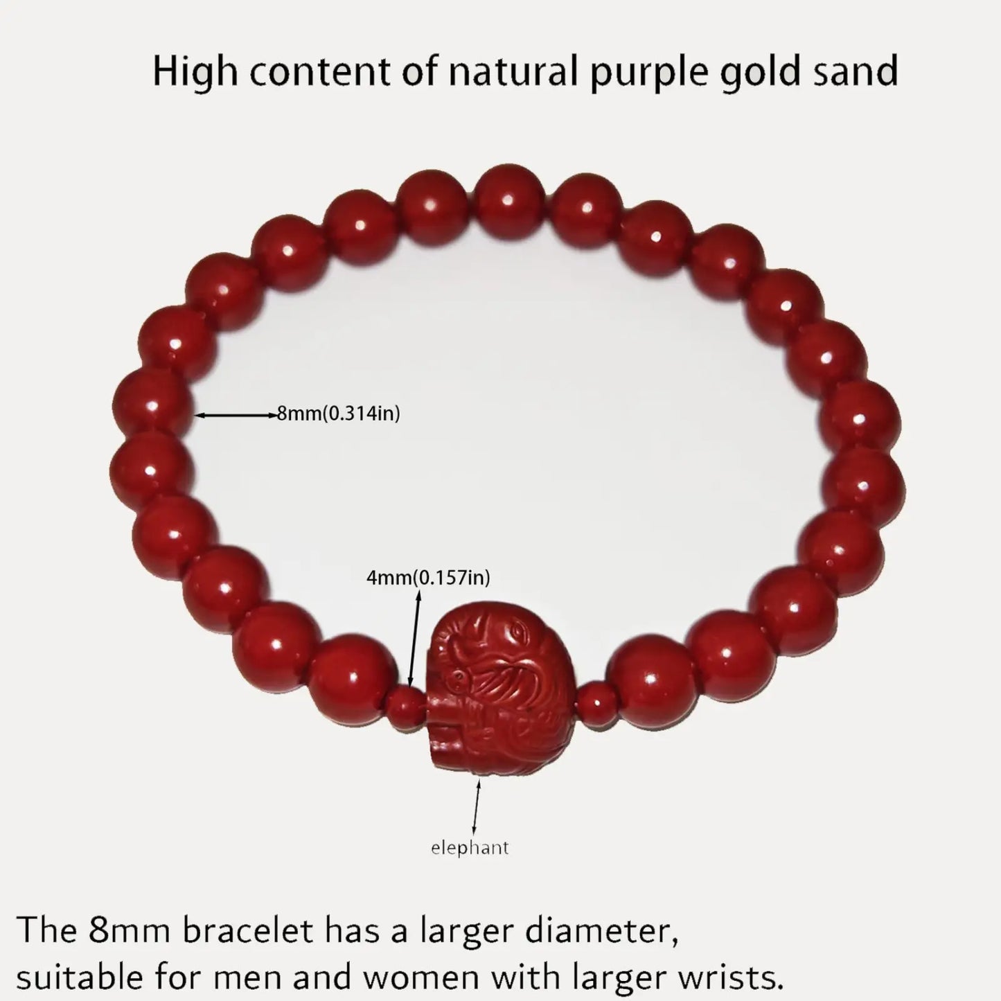 Handcrafted Cinnabar Lotus and Calabash Beaded Bracelets
