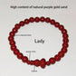 Handcrafted Cinnabar Lotus and Calabash Beaded Bracelets