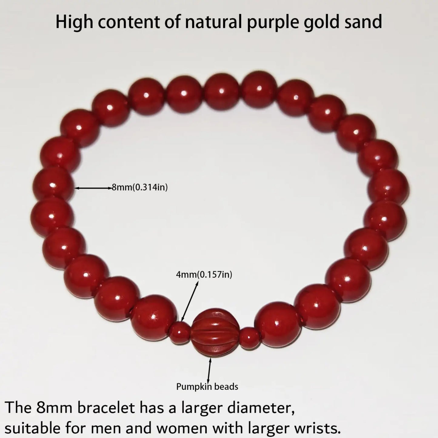 Handcrafted Cinnabar Lotus and Calabash Beaded Bracelets
