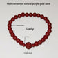 Handcrafted Cinnabar Lotus and Calabash Beaded Bracelets