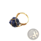 Handcrafted Raw Gemstone Gold Wire Wrapped Adjustable Ring