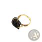 Handcrafted Raw Gemstone Gold Wire Wrapped Adjustable Ring