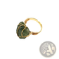 Handcrafted Raw Gemstone Gold Wire Wrapped Adjustable Ring