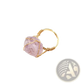 Handcrafted Raw Gemstone Gold Wire Wrapped Adjustable Ring