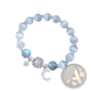 Handmade Celestial Moon and Star Crystal Bead Bracelet