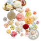 Handmade Mixed Pastel Silk Flower Diy Hair Accessory Set
