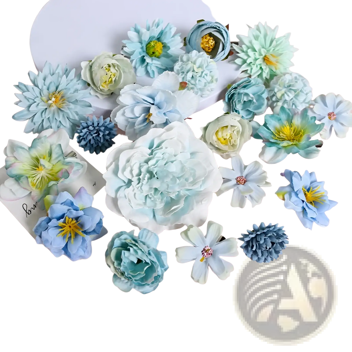 Handmade Mixed Pastel Silk Flower Diy Hair Accessory Set