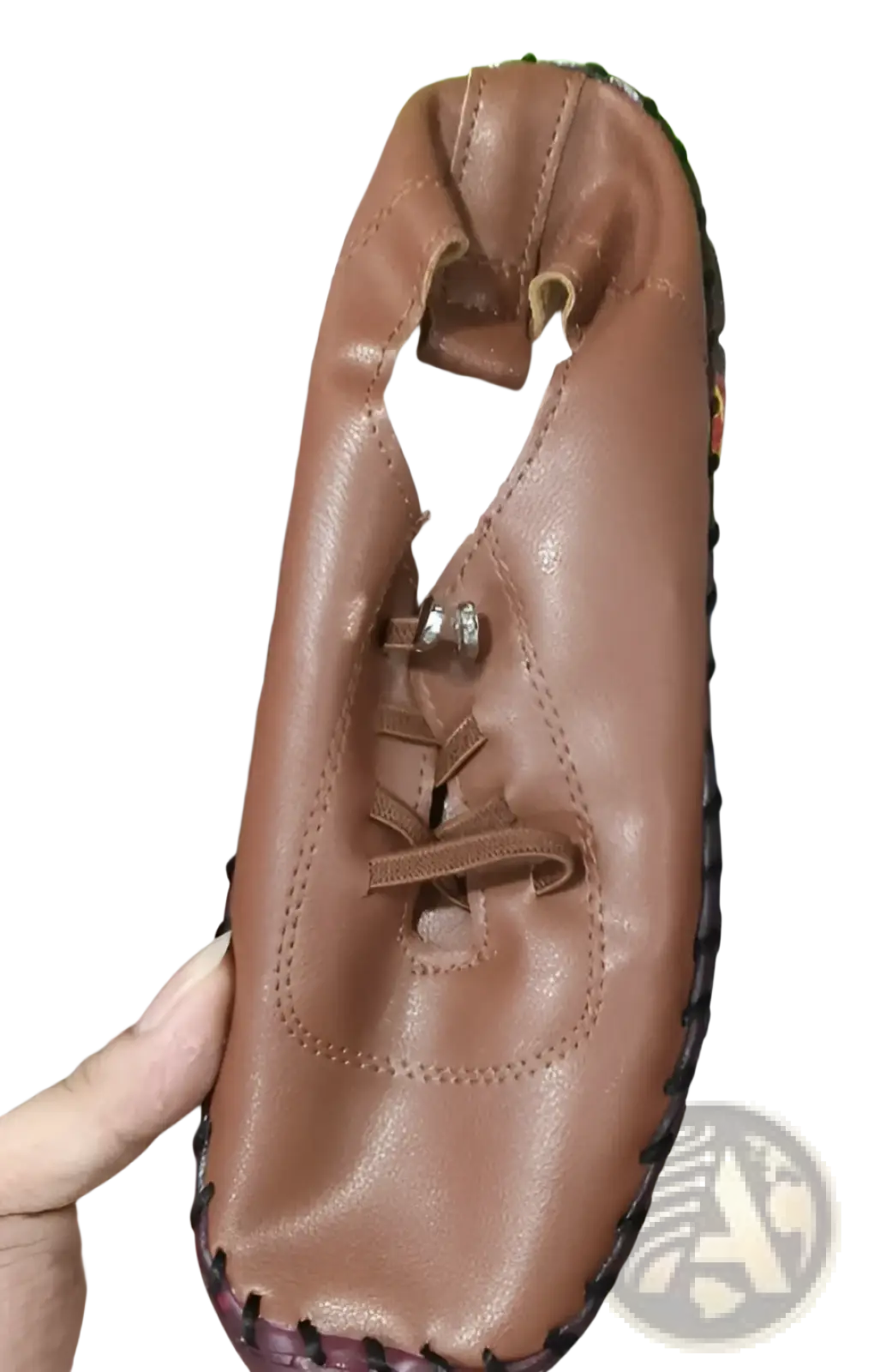 Handmade Pu Leather Flat Stitching Casual Mom Shoes