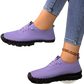 Handmade Pu Leather Flat Stitching Casual Mom Shoes