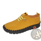 Handmade Pu Leather Flat Stitching Casual Mom Shoes