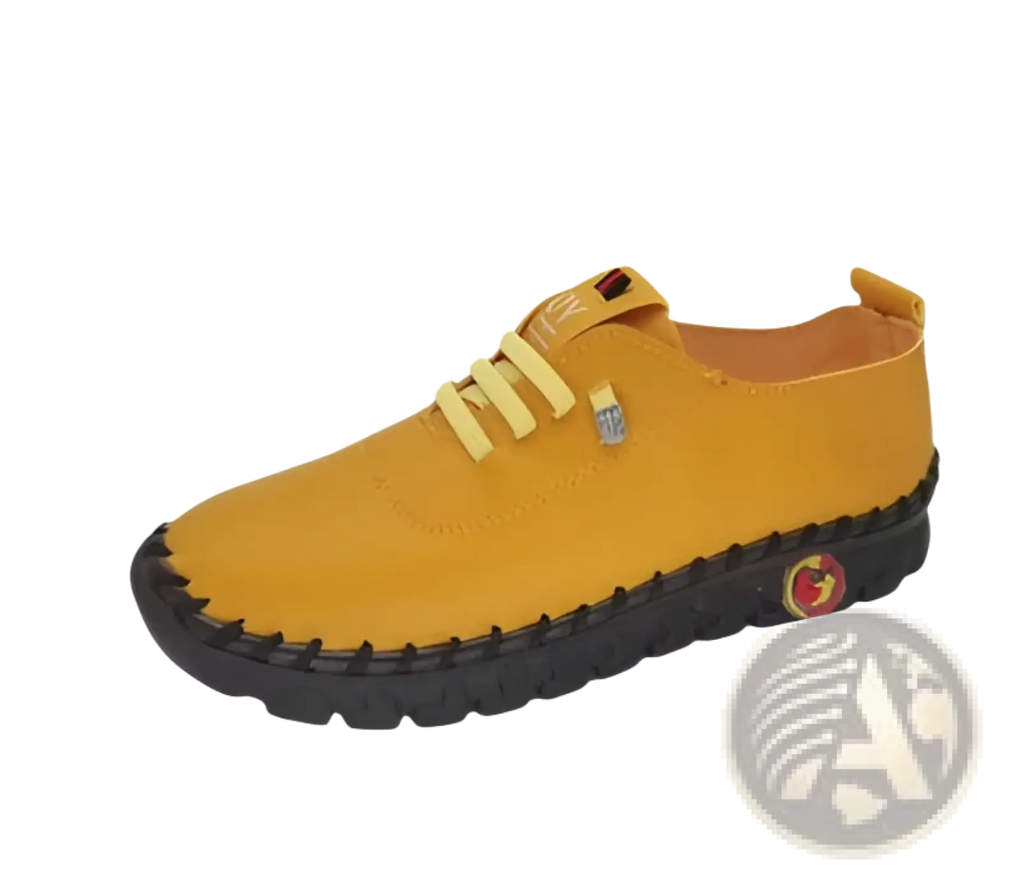 Handmade Pu Leather Flat Stitching Casual Mom Shoes