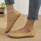 Handmade Stitched Solid Color Low Top Gommino Flats