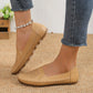 Handmade Stitched Solid Color Low Top Gommino Flats