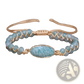Handmade Woven Heart Stone Pendant Bracelet