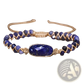 Handmade Woven Heart Stone Pendant Bracelet