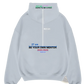 Heavyweight off Shoulder Graphic Cotton Blend Hoodie