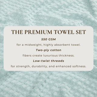Cotton Diamond Waffle Weave Bath Towel Set - Grayson Collection