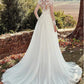 Lace Long Sleeve A-line Tulle Wedding Gown