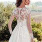 Lace Long Sleeve A-line Tulle Wedding Gown