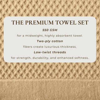 Cotton Diamond Waffle Weave Bath Towel Set - Grayson Collection
