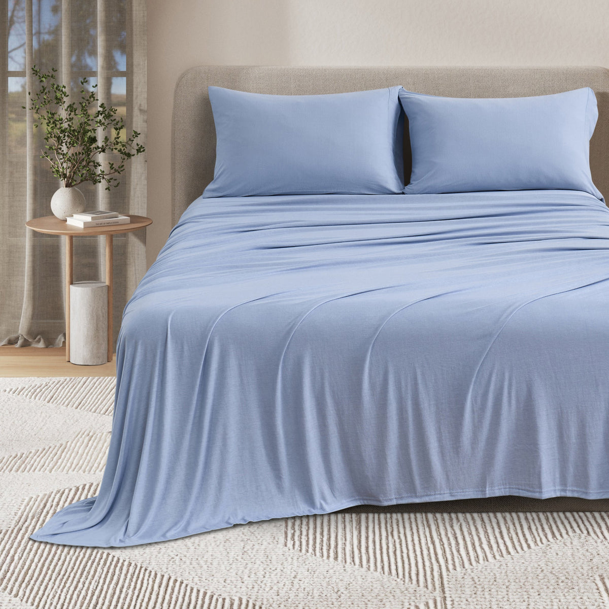 Viscose from Bamboo & Cotton Blend Jersey Knit Sheets