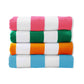Cotton Velour Cabana Stripe Beach Towel - Novia Collection