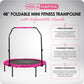 HolaHatha Mini Trampolim Fitness Dobrável de 48 Polegadas com Alça Ajustável, Rosa