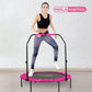 HolaHatha Mini Trampolim Fitness Rebounder de 40" com Alça Ajustável, Rosa
