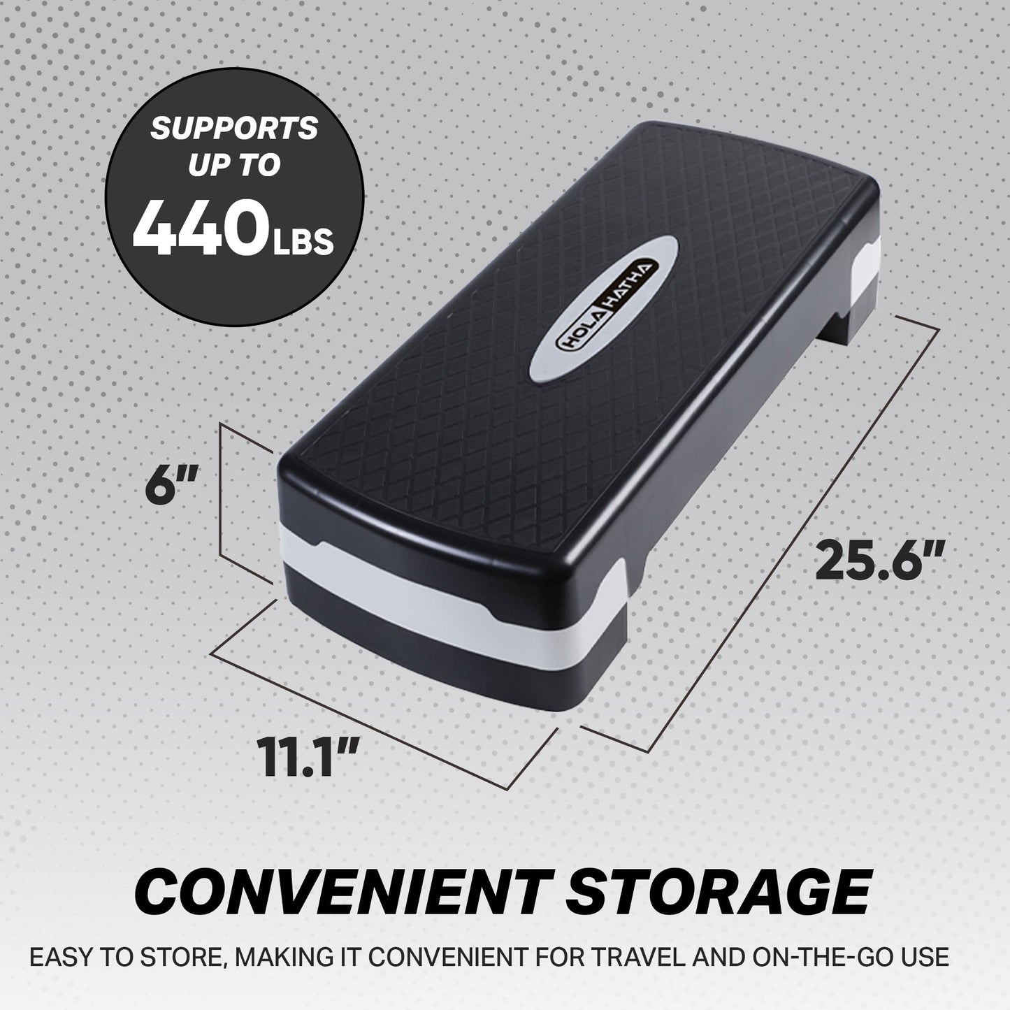 Plataforma de degrau aeróbico HolaHatha, equipamento de ginástica com altura ajustável