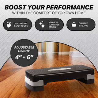 Plataforma de degrau aeróbico HolaHatha, equipamento de ginástica com altura ajustável