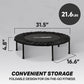HolaHatha Mini Trampolim Fitness Rebounder de 40" com Alça Ajustável, Preto
